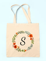 Next Treat Republic Personalised Autumn Wreath 100% Linen Tote Bag- Buy online at McGrocer