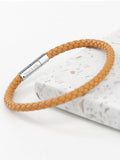 Treat Republic personalised infinity capsule leather bracelet 21.5cm (British brand)