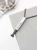 Next Treat Republic Men's Personalised Square Hidden Message Necklace 46cm- Buy online at McGrocer