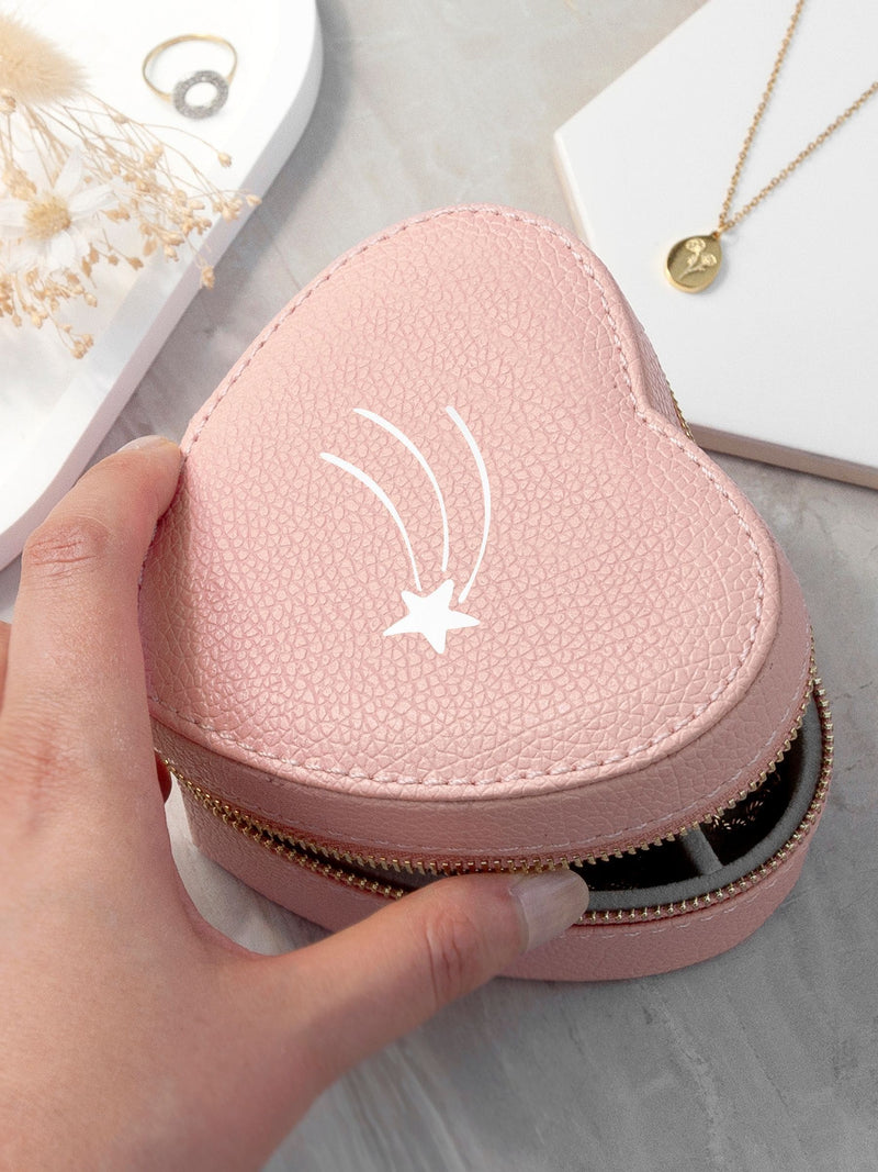Treat Republic pink heart jewellery case shooting star, UK version