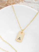 Next Treat Republic Monogrammed Tag Necklace Gold Chain Length 41-46cm- Buy online at McGrocer