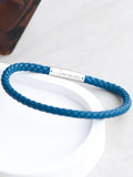 Treat Republic personalised infinity capsule leather bracelet 21.5cm (British brand)