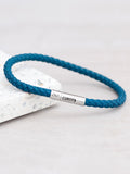 Treat Republic Mens Personalised Infinity Capsule Leather Bracelet