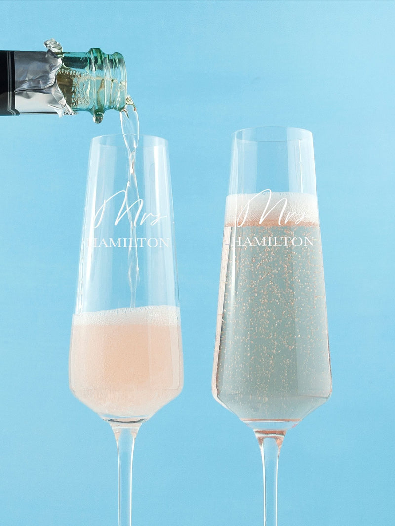 Treat Republic personalised champagne flute set 160ml (British brand)