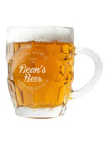 Treat Republic personalised dimpled beer glass, imported from the UK