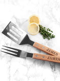 Treat Republic personalised engraved BBQ tools set, UK version