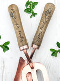 Treat Republic luxe copper trowel and fork set, imported from the UK