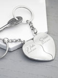 Treat Republic personalised magnetic heart keyring set (British brand)