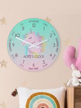 Next Treat Republic Personalised Small Kids Unicorn Glass Clock 20cm- Buy online at McGrocer