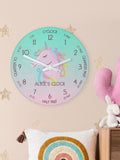 Treat Republic personalised small unicorn glass clock, UK version