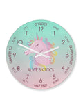 Treat Republic personalised unicorn glass clock large - British product