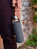 Black & Blum Slate glass water bottle 600ml - British product