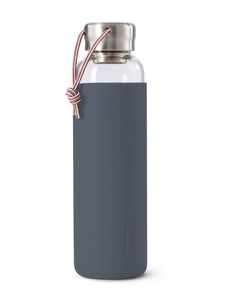 Black & Blum Slate glass water bottle 600ml - British product