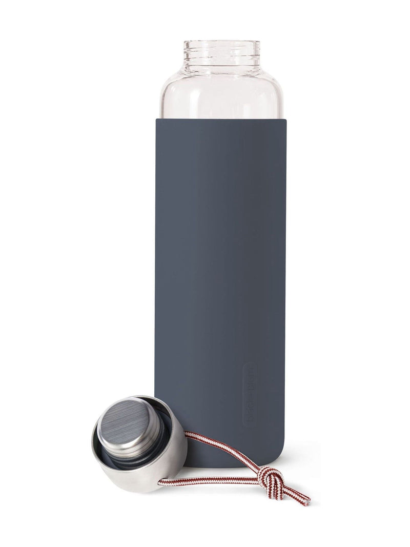 Black & Blum Slate glass water bottle 600ml - British product