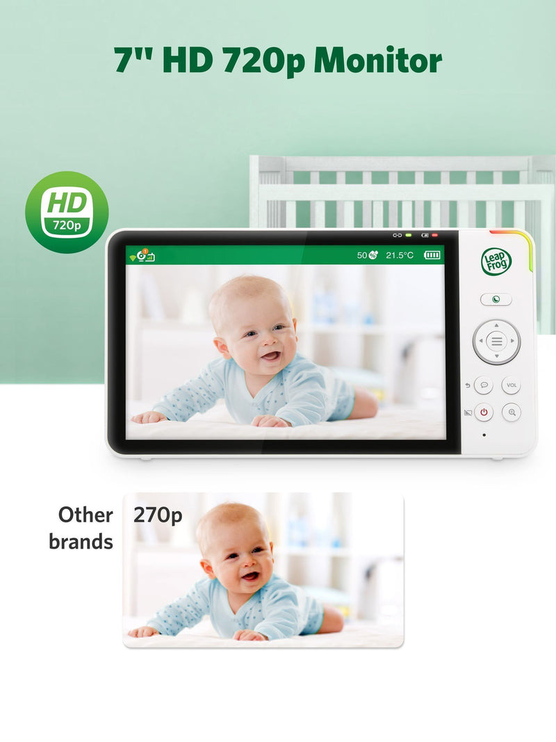 V-Tech white HD smart pan and tilt baby monitor, UK version