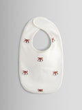 JoJo Maman Bébé cream fox print bibs 2-pack organic cotton (British brand)