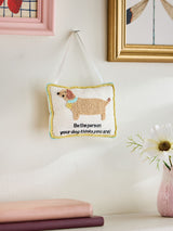 Next Neutral Embroidered Dog Person Hanging Decoration- Buy online at McGrocer