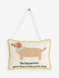 Neutral embroidered dog person hanging decoration 10cm, imported from the UK