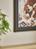 Hamish The Highland Cow On The Loo wall art 40cm x 23cm, imported from the UK