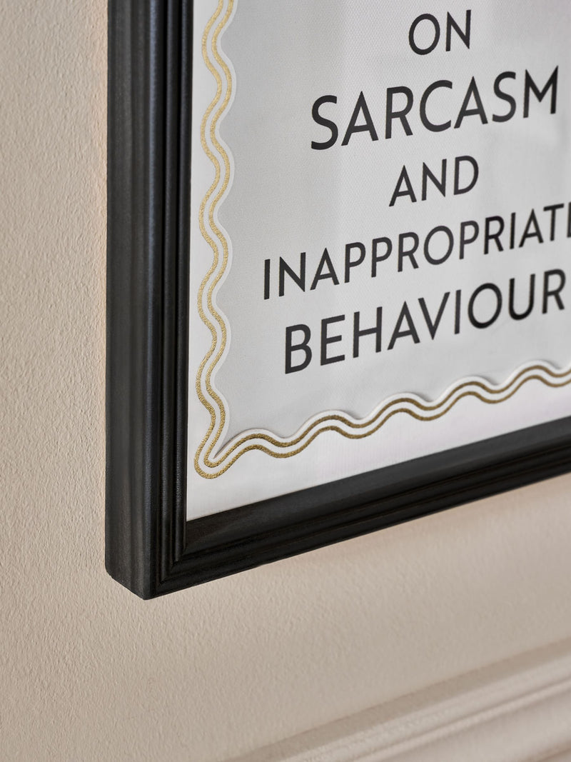 Framed wall art black white 30x25cm - British product