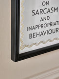 Framed wall art black white 30x25cm - British product