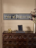 Madhouse mirror wall art black and white 97cm wide, imported from the UK