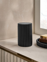 Next Black Rib Storage Jar Bathroom Accessory 13.5cm- Buy online at McGrocer