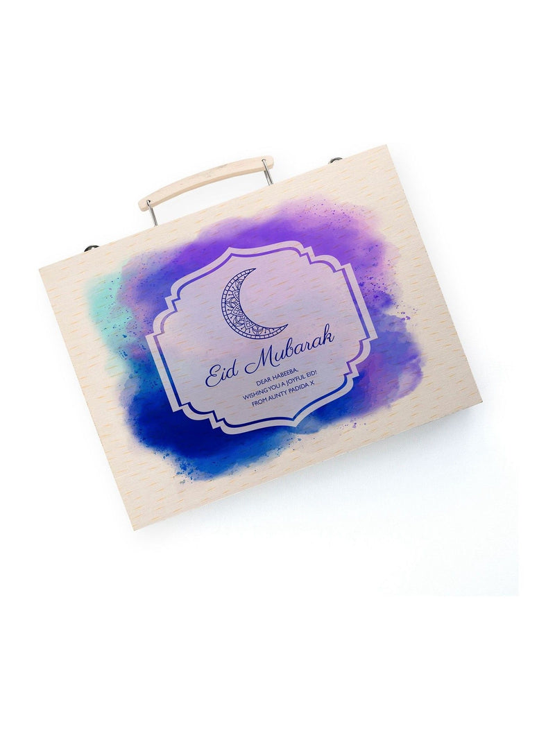 Treat Republic personalised wooden box with colouring set 28cm (British brand)