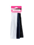 Brushworks jersey headbands 3 pack, imported from the UK