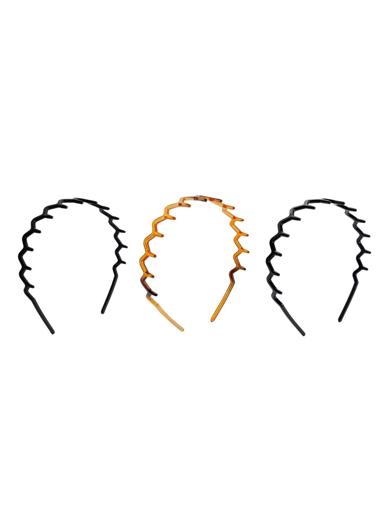 Brush Works Zig Zag hair headbands 3 pack, UK version