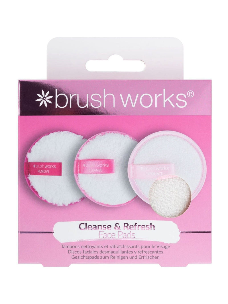 Brush Works cleanse and refresh face pads three-pack - British product