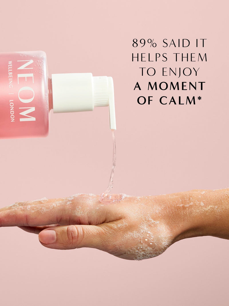 Neom hand wash Blush Rose, Lime & Black Pepper, imported from the UK