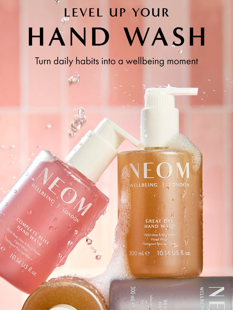 Neom Great Day Hand Wash Wild Mint and Mandarin, imported from the UK