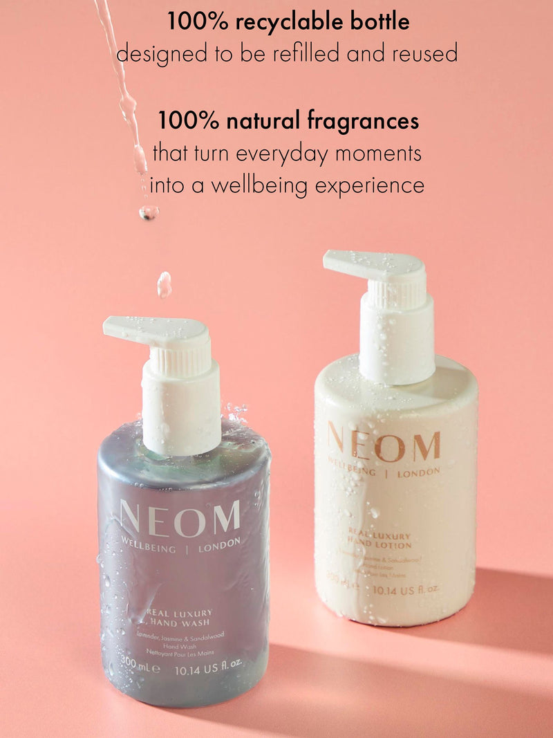 Neom hand lotion lavender, jasmine, and sandalwood, imported from the UK