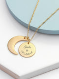 Treat Republic personalised Eid necklace with moon and sun pendant (British brand)