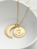 Treat Republic personalised Eid necklace with moon and sun pendant (British brand)