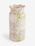 Maisie ceramic vase patchwork spring floral 27.5cm (British brand)