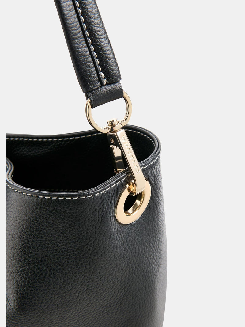 Whistles black contrast stitch tote bag, imported from the UK