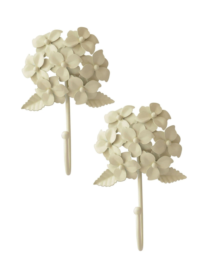 Laura Ashley Cream Hydrangea hooks set of 2, imported from the UK