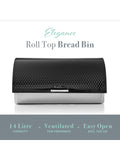 Swan black roll top bread bin 14 litre (British brand)