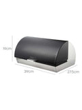 Swan black roll top bread bin 14 litre (British brand)