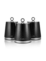 Next Swan Black Kitchen Storage Canisters (Set of 3, 1.3 Litre Each)- Buy online at McGrocer