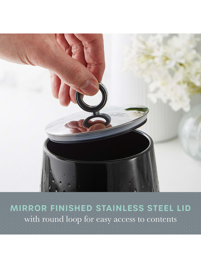 Swan black kitchen storage canisters set of 3 - British product