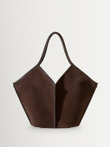 Next Hereu Studio Dark Brown Calella Suede Tote Bag- Buy online at McGrocer