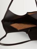 Hereu suede tote dark brown, imported from the UK