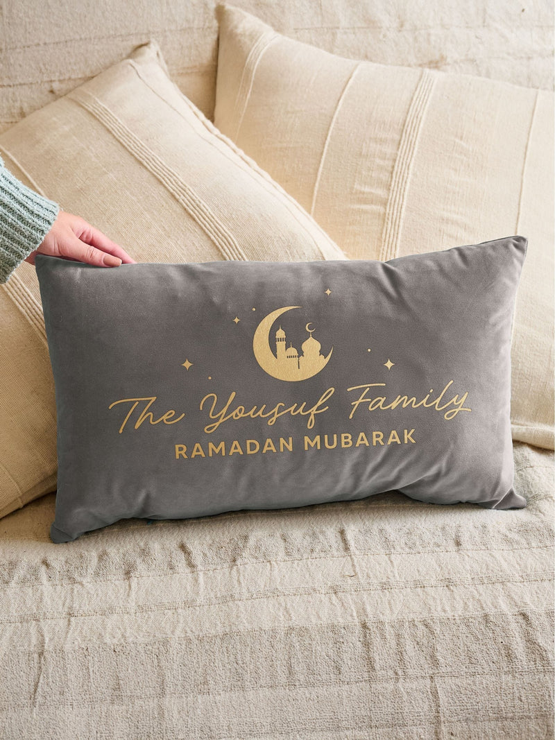 No Ordinary Gift personalised Ramadan Eid cushion 50x30cm (British brand)