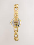Gold tone round dial bracelet watch, imported from the UK