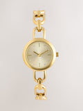Gold tone round dial bracelet watch, imported from the UK