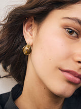 Next Brown Resin Domed Hoop Earrings- Buy online at McGrocer