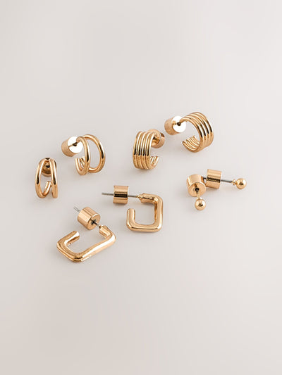 Next Gold Tone Mini Hoop Earrings 4 Pack- Buy online at McGrocer